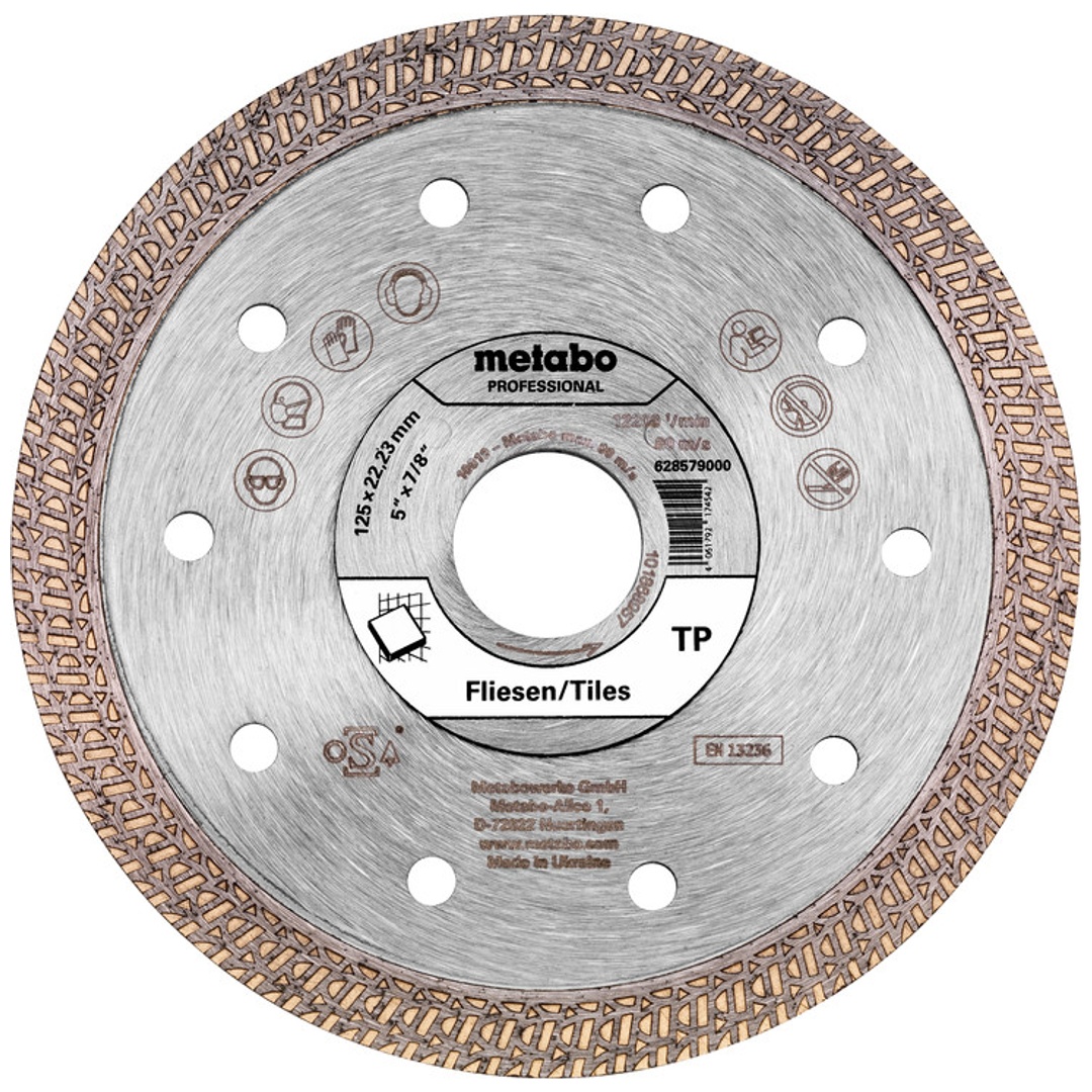 Metabo Diamanttrennscheibe 125x22,23mm, TP, Fliesen professional