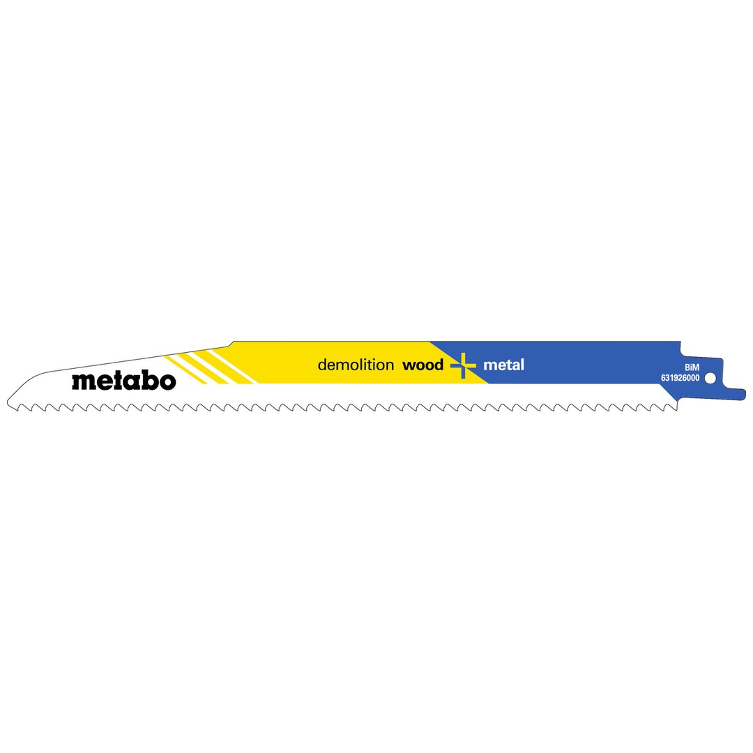 Metabo 5 Säbelsägeblätter demolition wood + metal 225 x 1,6 mm