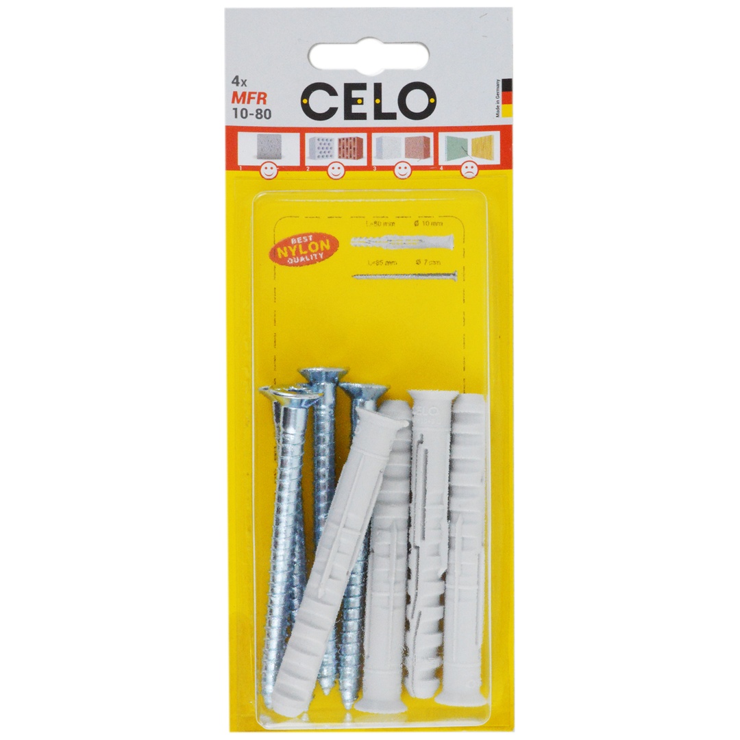 CELO Multifunktionsrahmendübel MFR SB 10-60 TX, Senkbund, Senkkopfschraube, galv. verz.