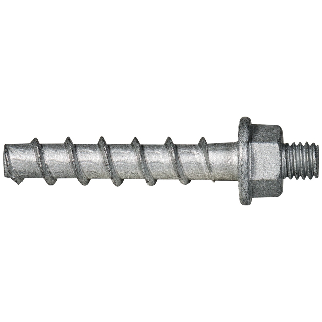 CELO Betonschraube BTS 6 x 35 mm, Sechskantkopf mit Anschlussgewinde M8, Stahl zinklamellenbeschichtet, Außensechskant, SW 10