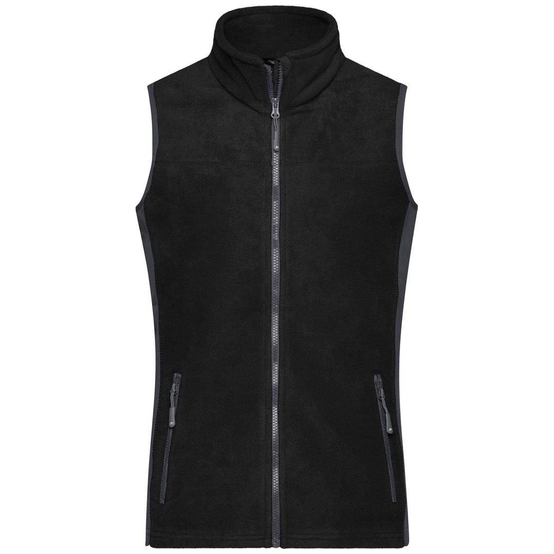 James & Nicholson Fleeceweste Damen JN855 Gr. S black/carbon