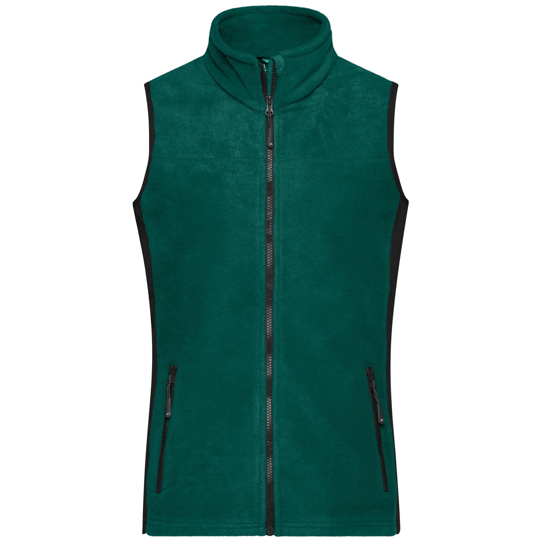 James & Nicholson Fleeceweste Damen JN855 Gr. 2XL dark-green/black