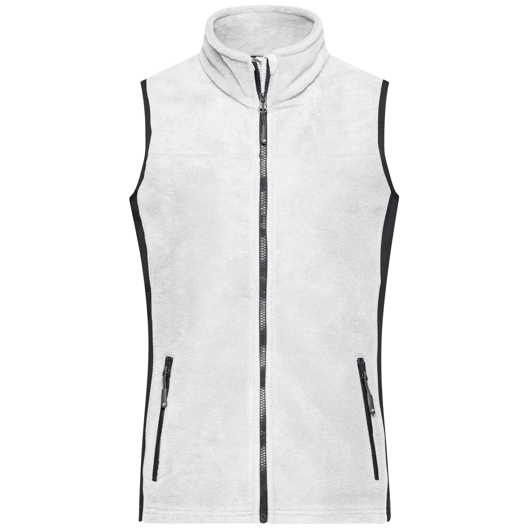 James & Nicholson Fleeceweste Damen JN855 Gr. S white/carbon
