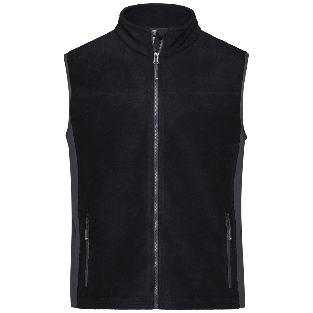 James & Nicholson Fleeceweste Herren JN856 Gr. 6XL black/carbon