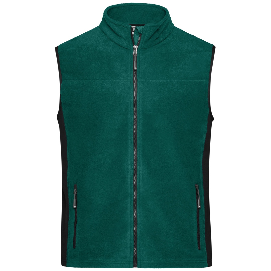 James & Nicholson Fleeceweste Herren JN856 Gr. 6XL dark-green/black