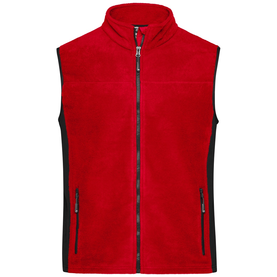 James & Nicholson Fleeceweste Herren JN856 Gr. 3XL red/black