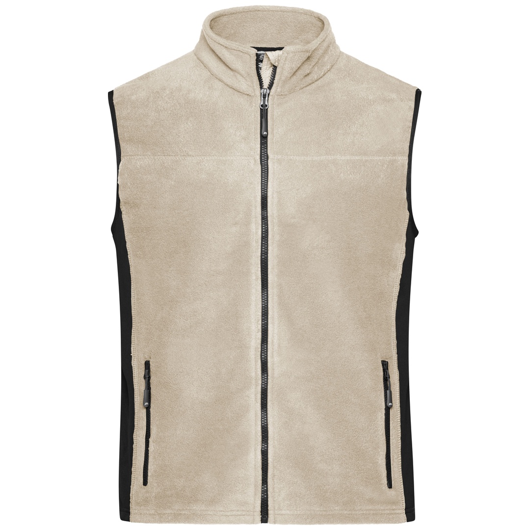 James & Nicholson Fleeceweste Herren JN856 Gr. 5XL stone/black
