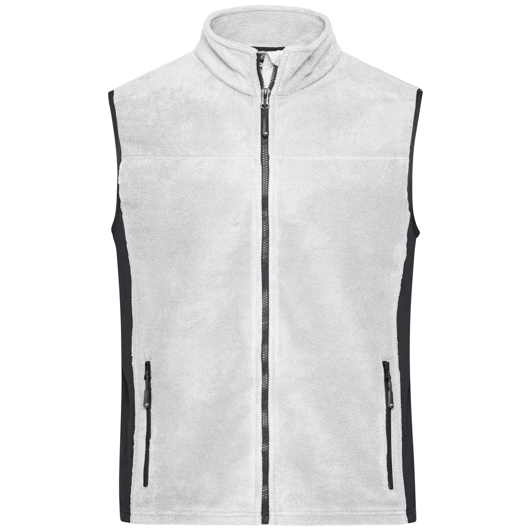 James & Nicholson Fleeceweste Herren JN856 Gr. 2XL white/carbon
