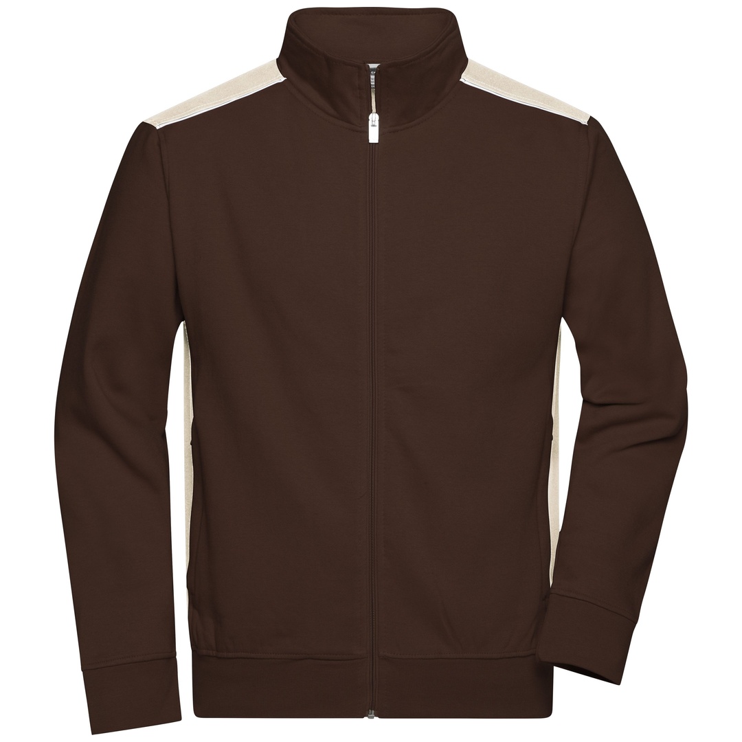 James & Nicholson Sweat-Jacke Herren JN870 Gr. 2XL brown/stone