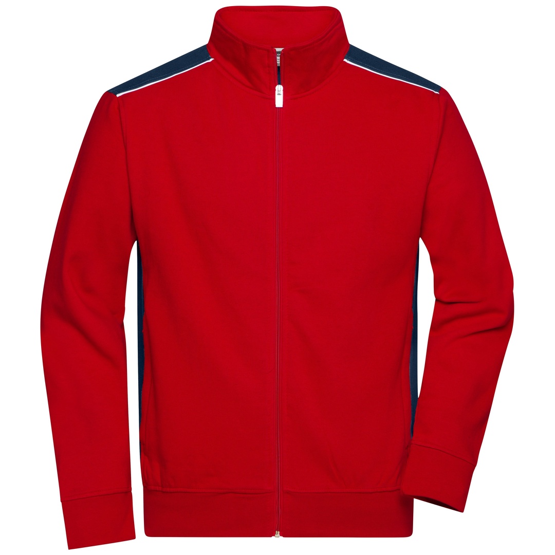 James & Nicholson Sweat-Jacke Herren JN870 Gr. S red/navy