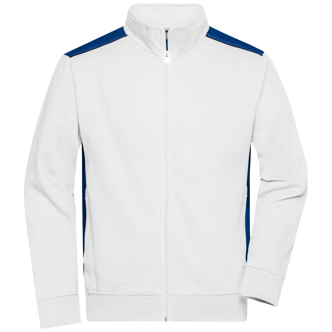 James & Nicholson Sweat-Jacke Herren JN870 Gr. XS white/royal