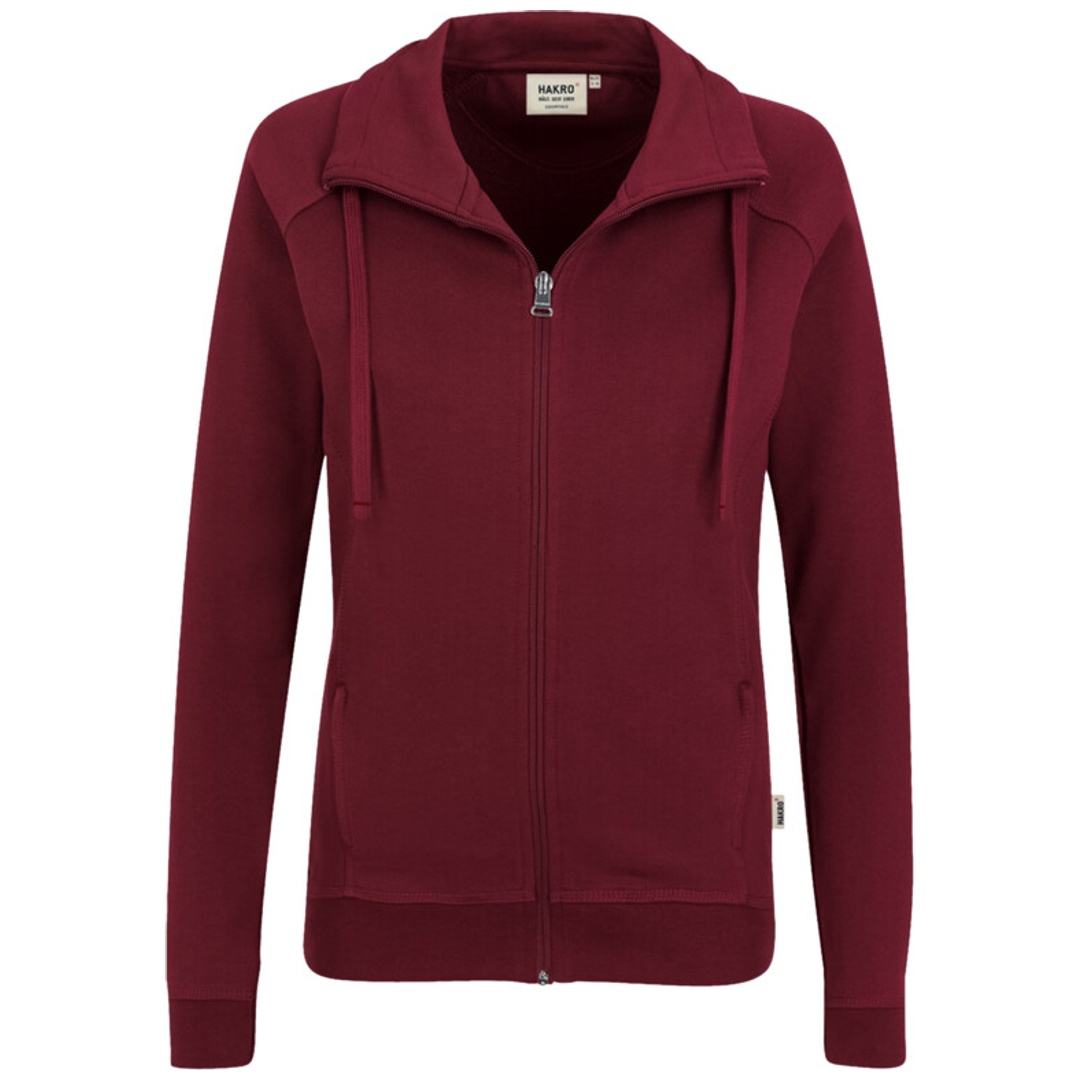 Hakro Damen Sweatjacke College #406 Gr. S weinrot