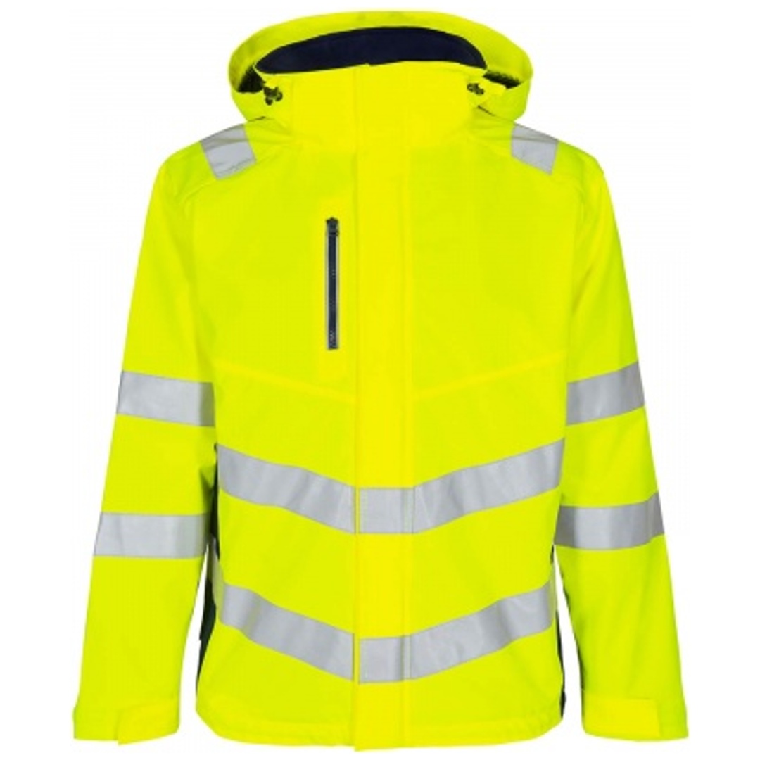 ENGEL Warnschutz Shell Jacke Safety 1146-930-38165 Gr. L gelb/blue ink