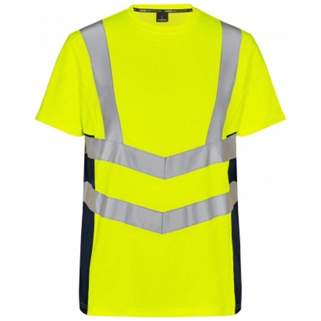 ENGEL Warnschutz Safety T-Shirt 9544-182-38165 Gr. XS gelb/blue ink