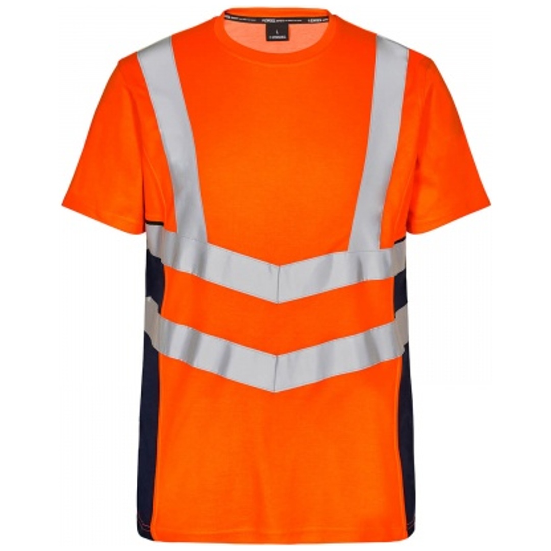 ENGEL Warnschutz Safety T-Shirt 9544-182-10165 Gr. 3XL orange/blue ink