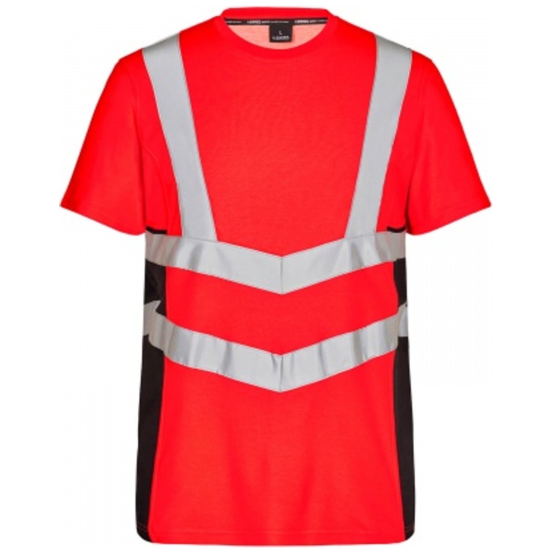 ENGEL Warnschutz Safety T-Shirt 9544-182-4720 Gr. L rot/schwarz