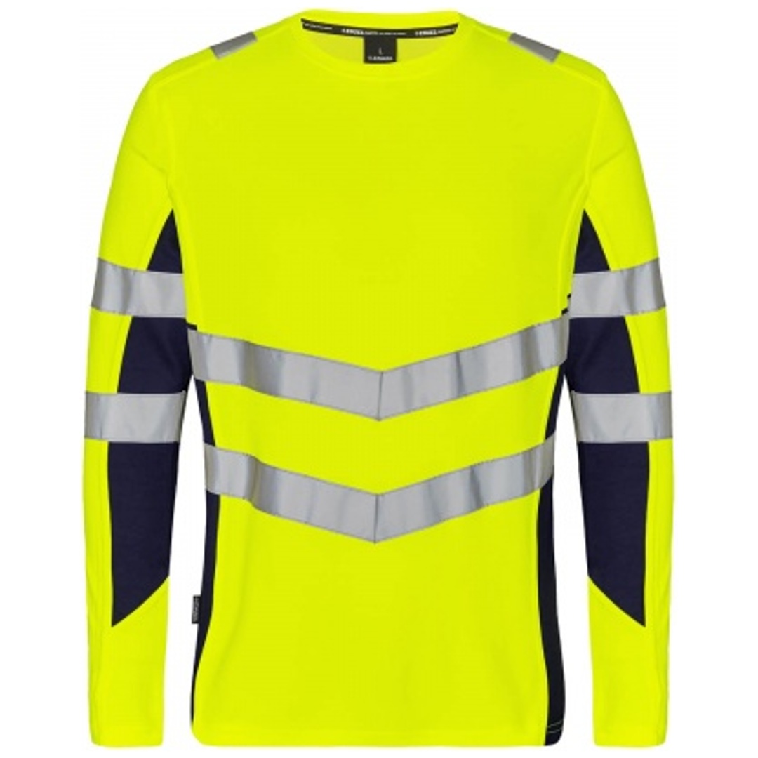 ENGEL Warnschutz Langarmshirt Safety 9545-182-38165 Gr. XS gelb/blue ink