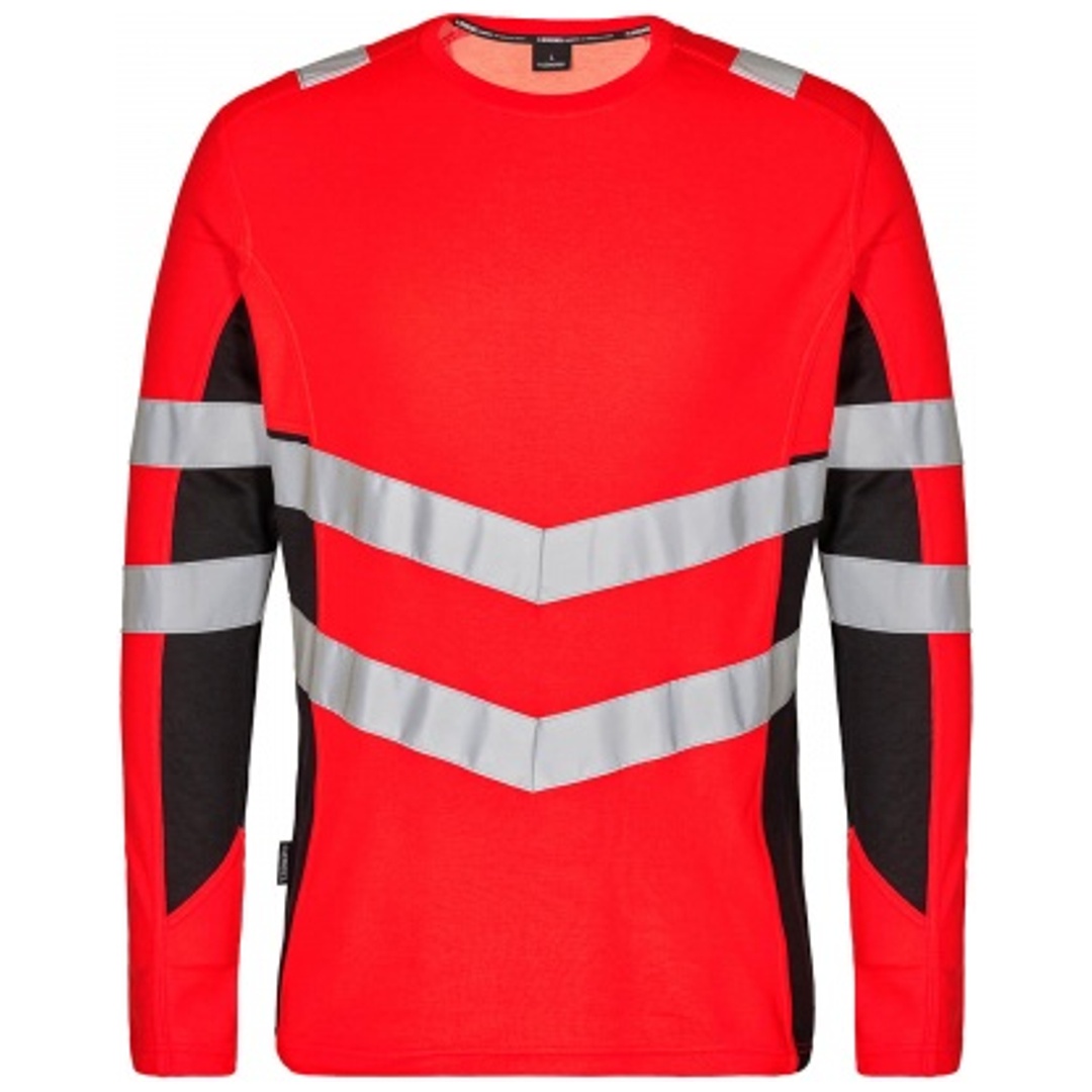 ENGEL Warnschutz Langarmshirt Safety 9545-182-4720 Gr. 4XL rot/schwarz