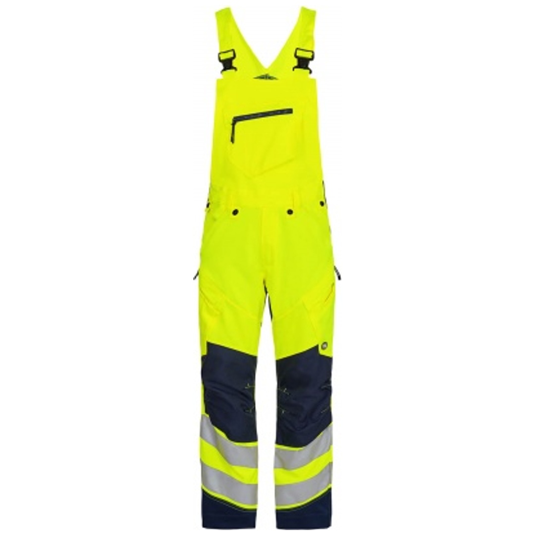 ENGEL Warnschutz Latzhose Safety Herren 3544-314 Gr. 62 gelb/blue ink