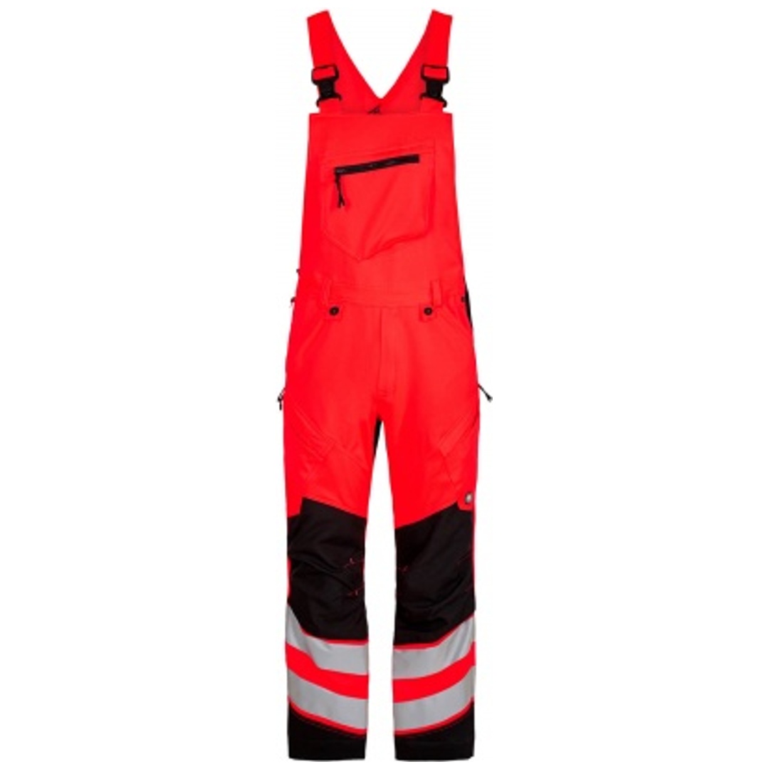 ENGEL Warnschutz Latzhose Safety Herren 3544-314 Gr. 42 rot/schwarz