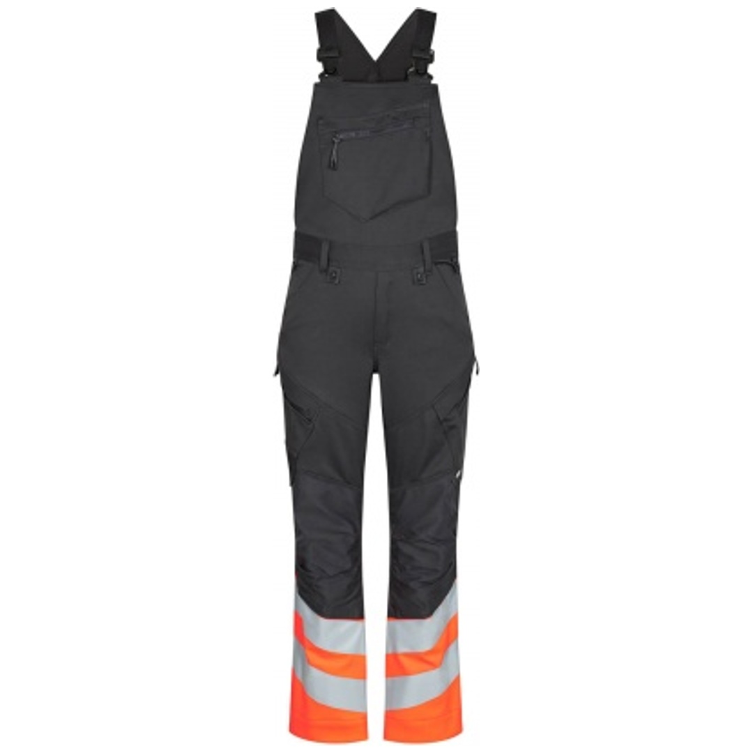 ENGEL Warnschutz Latzhose Safety 3546-314-7910 Gr. 52 anthrazit grau/orange