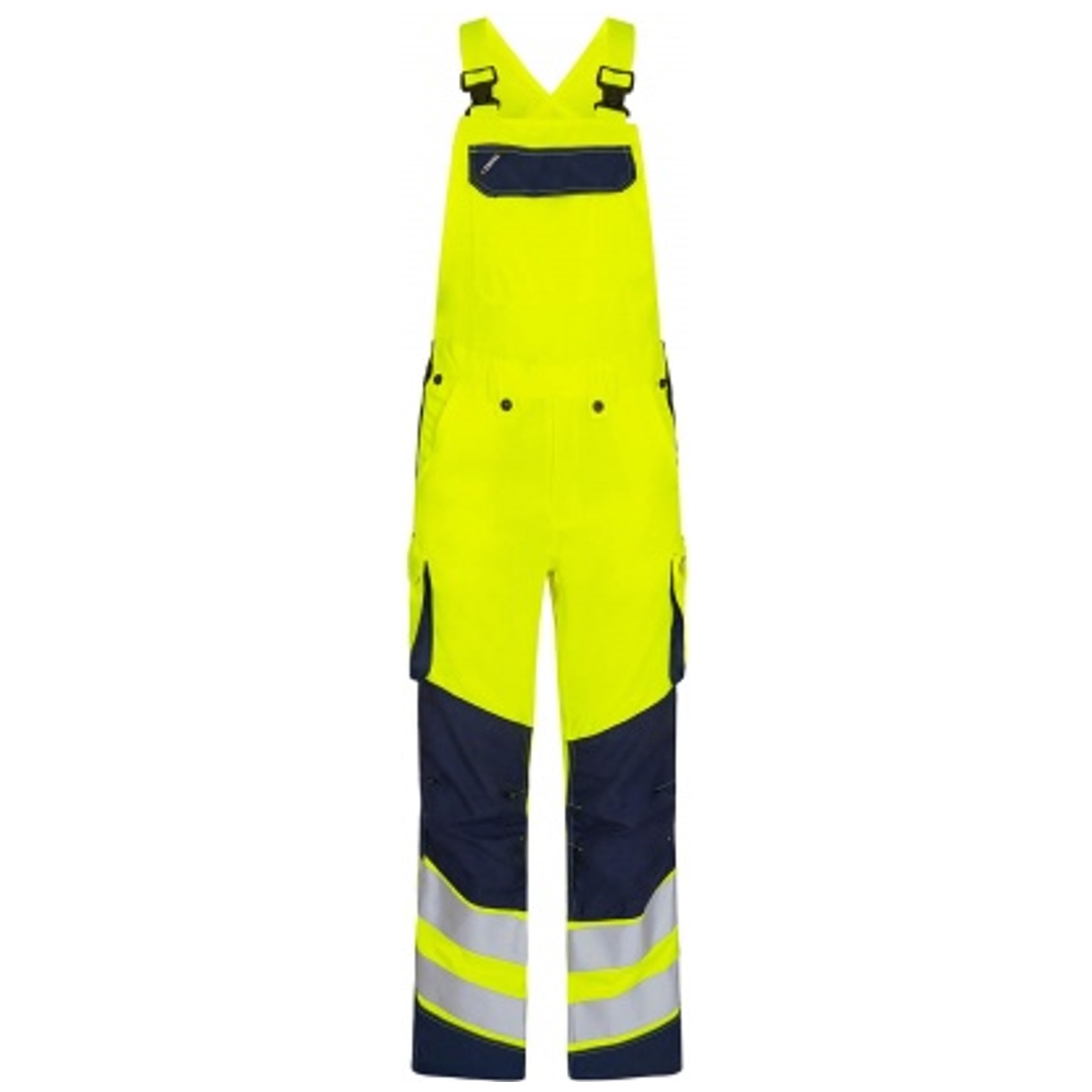 ENGEL Warnschutz Latzhose Safety Light 3545-319-38165 Gr. 114 gelb/blue ink