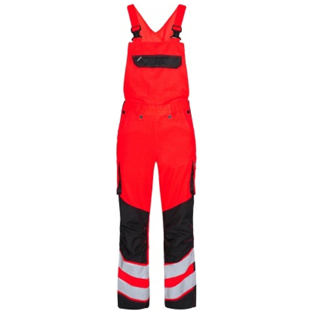 ENGEL Warnschutz Latzhose Safety Light 3545-319-4720 Gr. 114 rot/schwarz