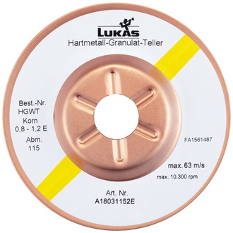 LUKAS Hartmetall-Granulat-Teller-Set HGWT Ø115 mm