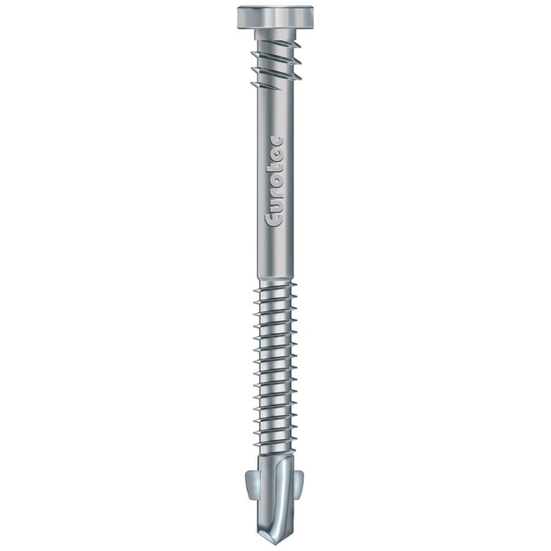 Eurotec Profilflügelbohrschraube Zylinderkopf 5,0 mm x 60 mm Edelstahl gehärtet