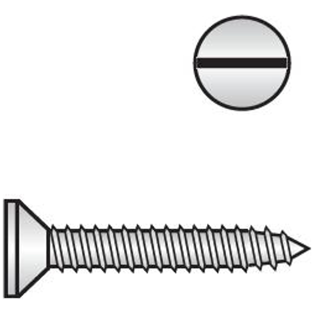 Reidl DIN 97 Holzschrauben, 4 x 20 A4 blank, Senkkopf mit Schlitz