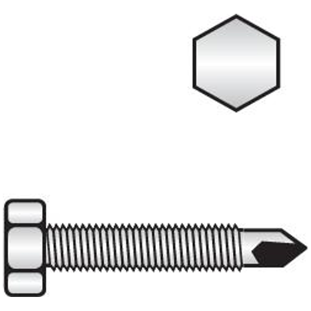 Reidl DIN 7504 Bohrschrauben - Blechgewinde 5,5 x 38, A4, Form K, Außensechskant mit Flansch