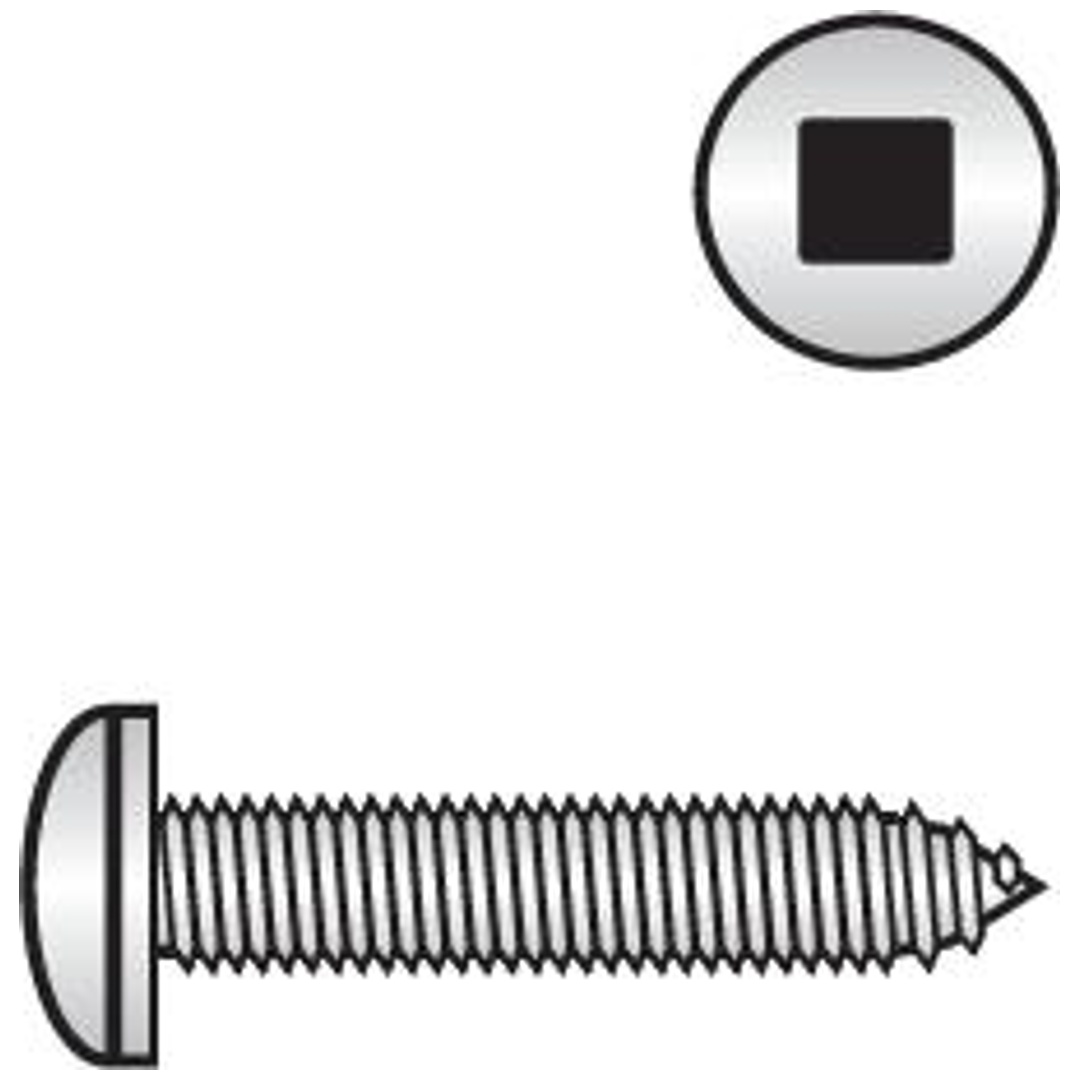 Reidl DIN 7981 Linsenkopf-Blechschrauben Innenvierkant Form C 6,3 x 19 A2 blank