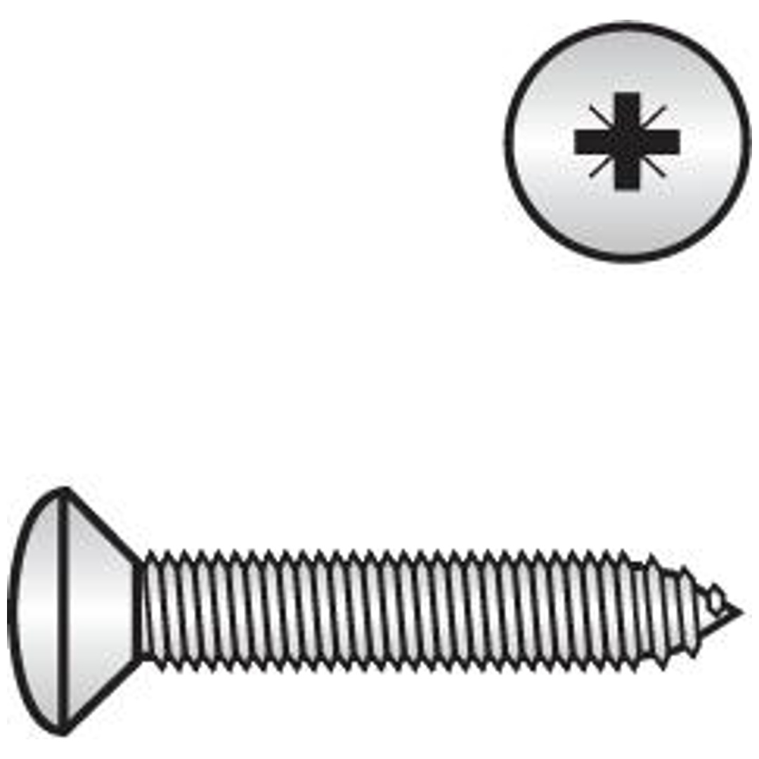 Reidl DIN 7983 Linsensenkkopf-Blechschrauben Form C 6,3 x 70 A4 blank, Kreuzschlitz Pozidriv