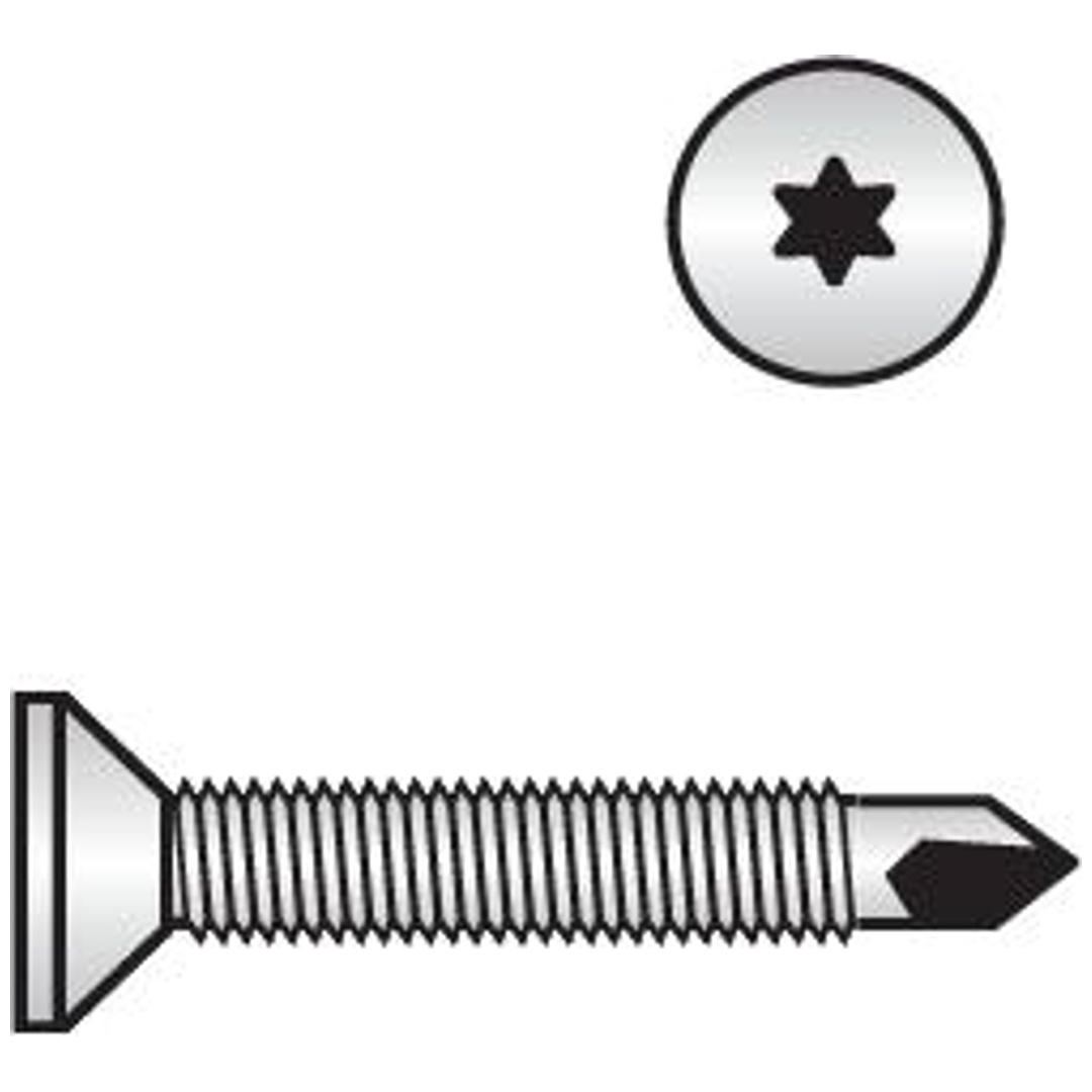 Reidl DIN 7504 Bohrschrauben - Blechgewinde 4,8 x 28, TX, A2, Form O, Senkkopf