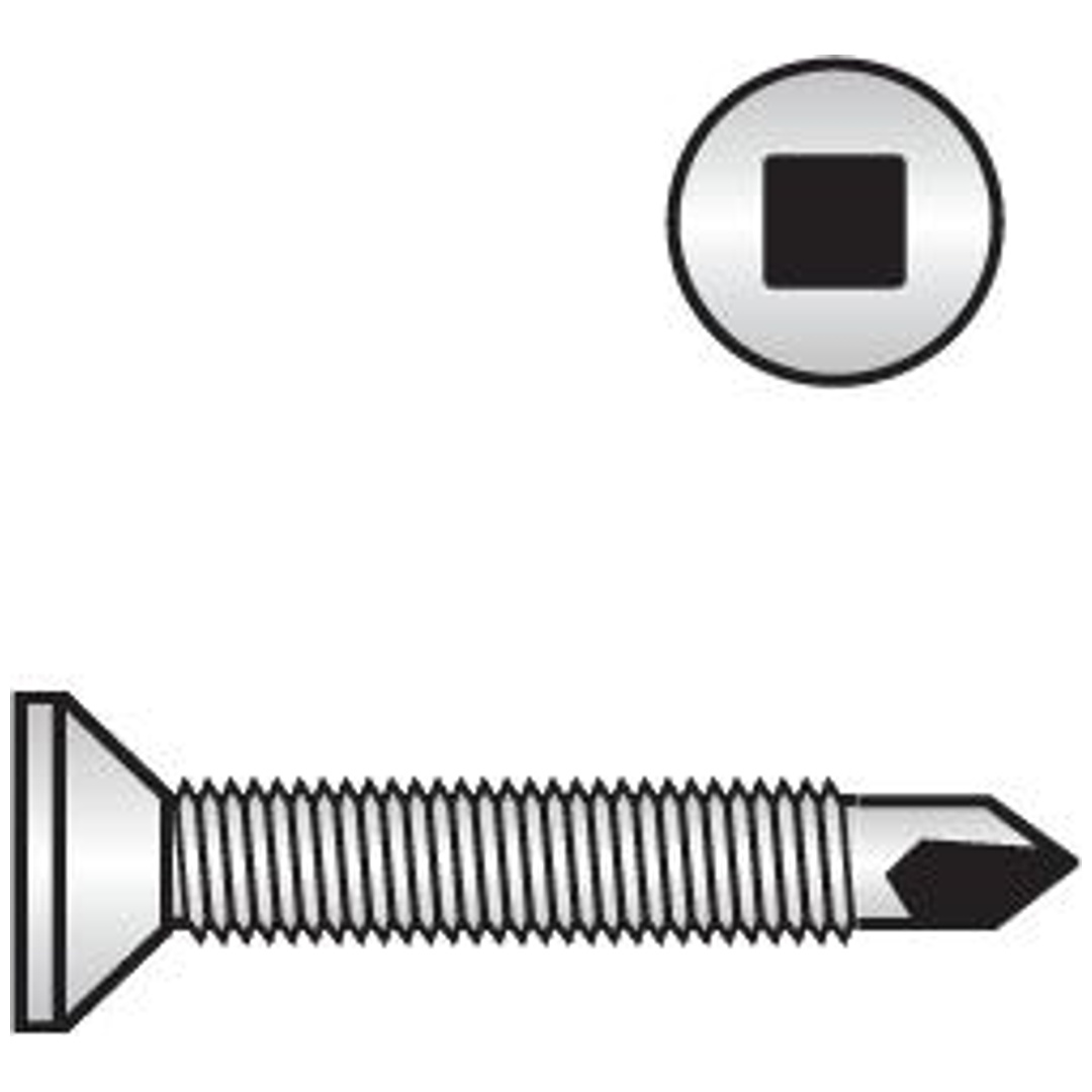 Reidl DIN 7504 Bohrschrauben - Blechgewinde 4,2 x 38, Innenvierkant, A2, Form O, Senkkopf