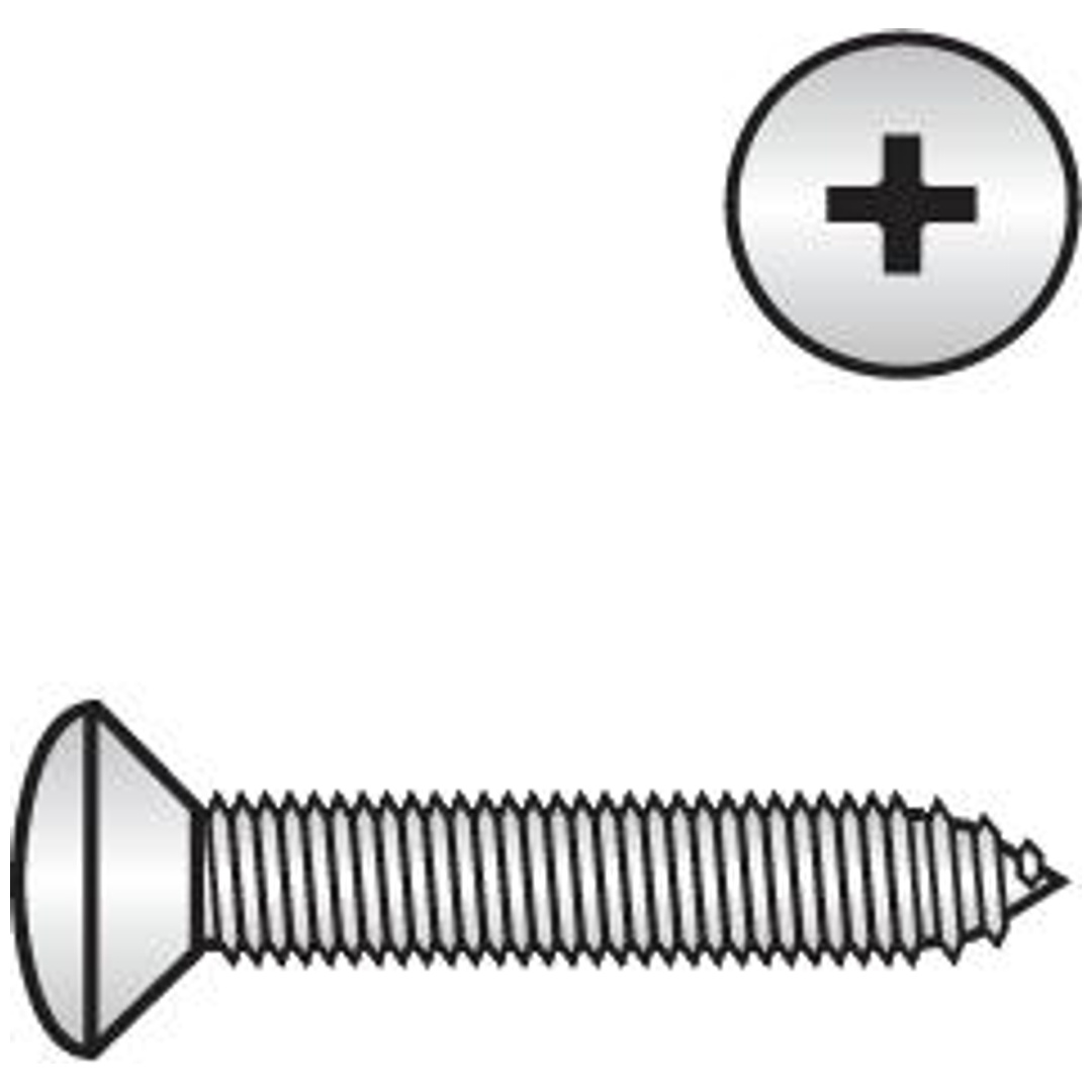 Reidl DIN 7983 Linsensenkkopf-Blechschrauben Form C 5,5 x 19 A4 blank, Kreuzschlitz Phillips