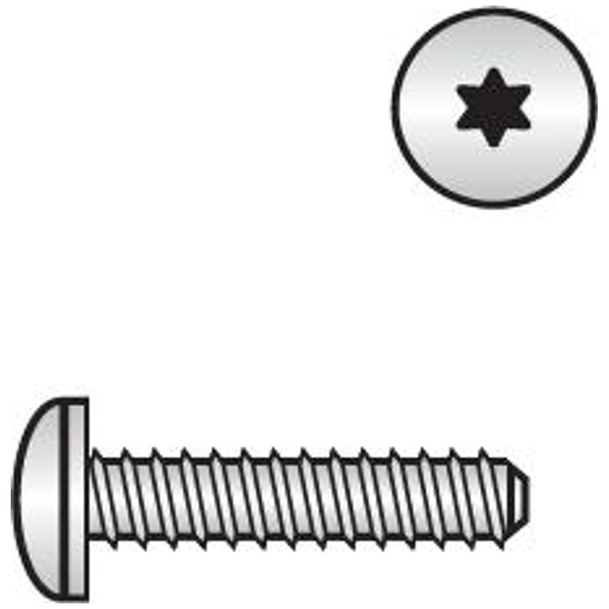 DIN-7516-Gewinde-Schneidschrauben-Linsenkopf-Torx-Form-AE-Stahl-gehaertet-verzin