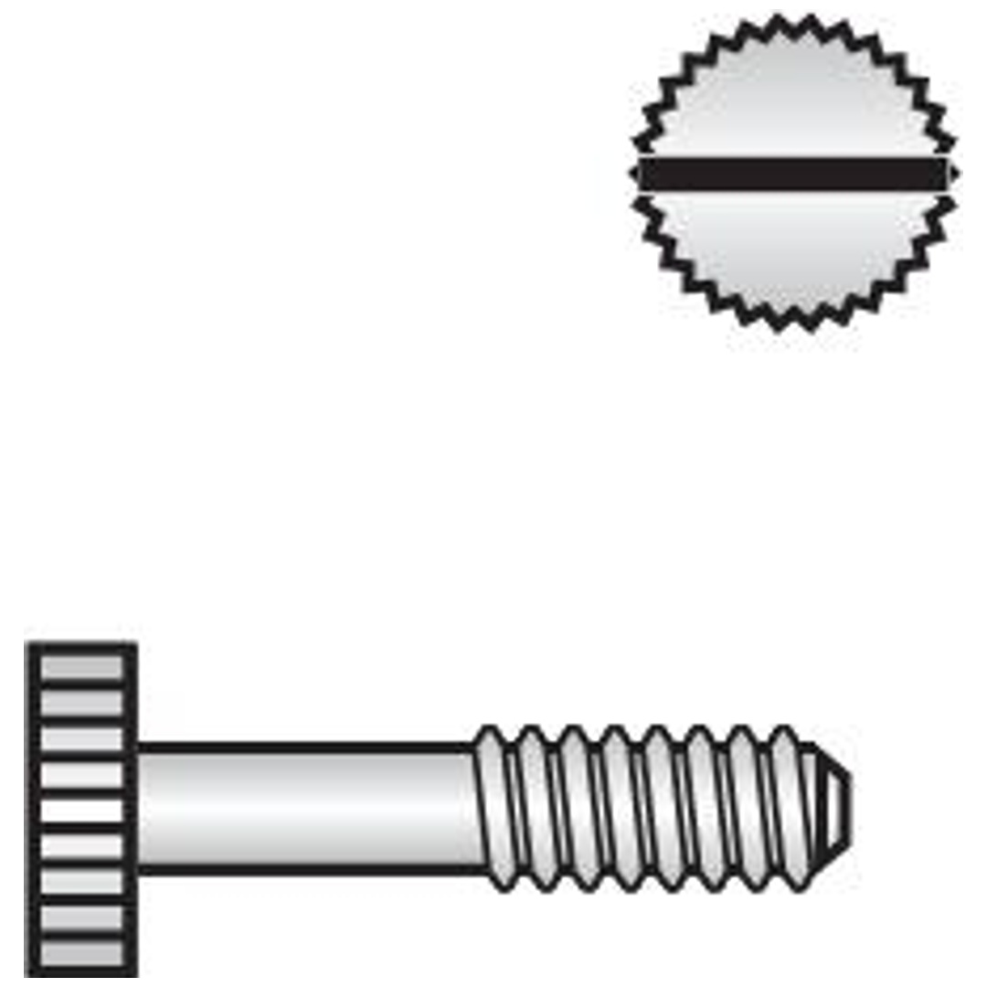 Reidl DIN 465 Rändelschrauben M 4 x 10, mit Schlitz, hohe Form, 1.4305 blank