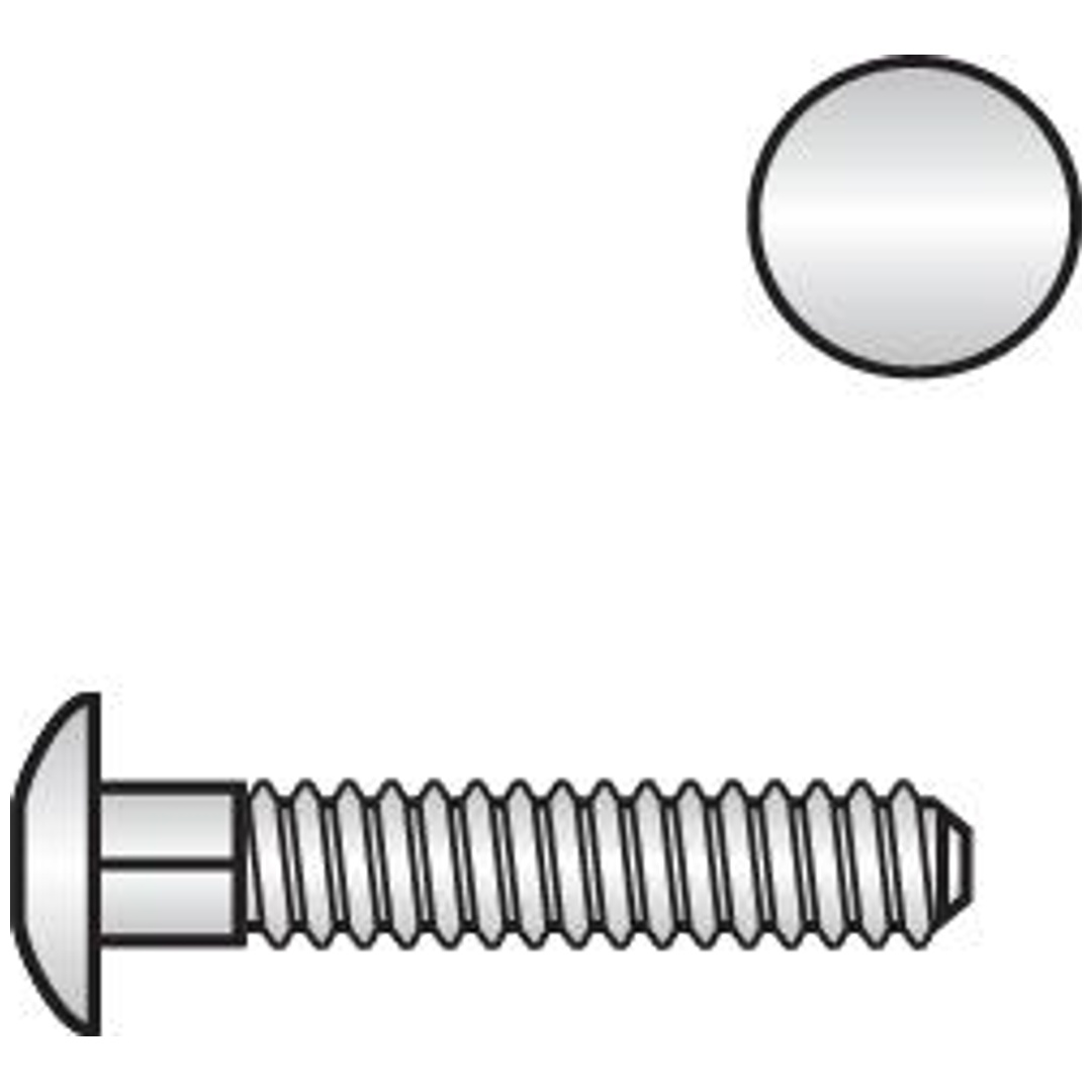 Reidl DIN 603 Flachrundschr. Vierkantansatz M 8 x 110 Gewinde bis Vierkant A4 blank, ohne Mutter