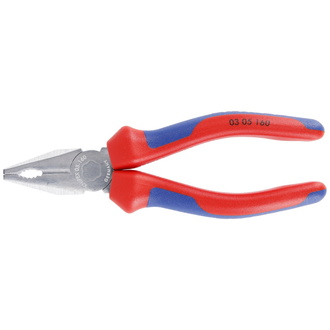 Knipex Kombizange, mit Mehrkomponenten-Hüllen, verchromt 160 mm