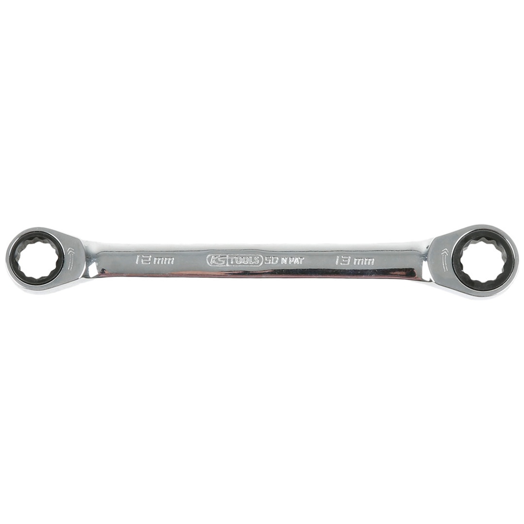 KS Tools GEARplus Doppel-Ratschenringschlüssel, 12x13 mm