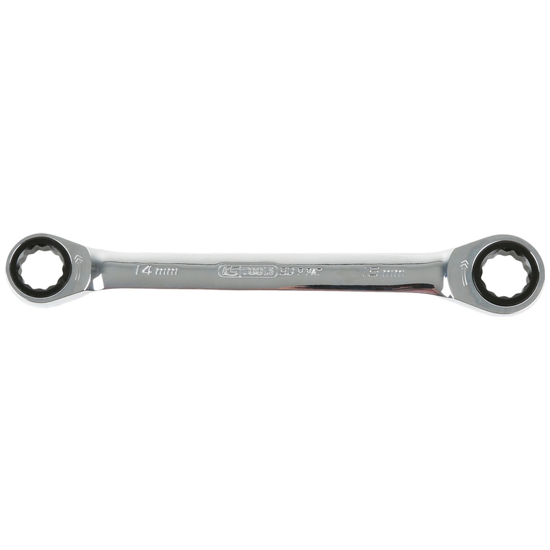 KS Tools GEARplus Doppel-Ratschenringschlüssel, 14x15 mm