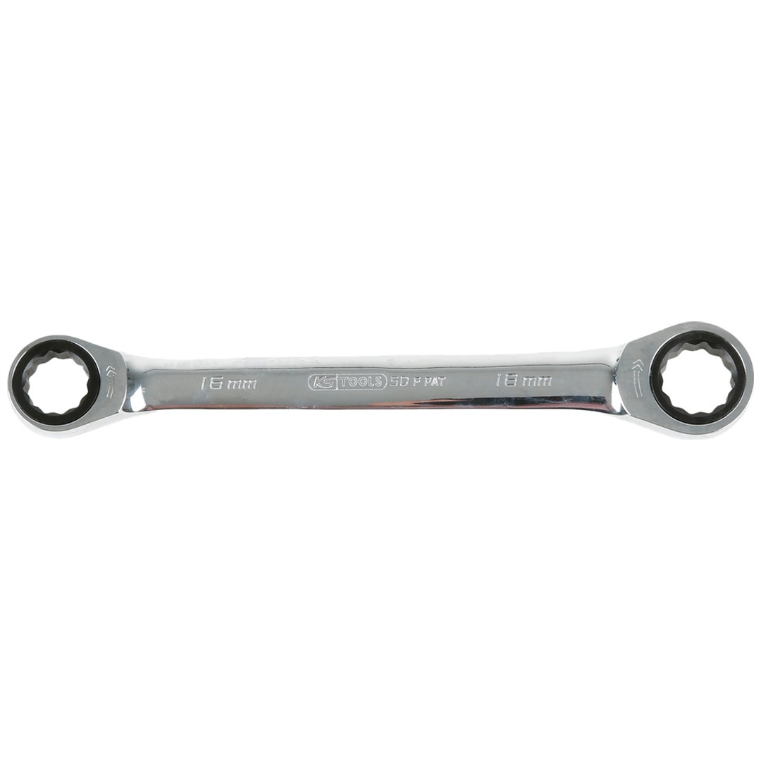 KS Tools GEARplus Doppel-Ratschenringschlüssel, 16x18 mm