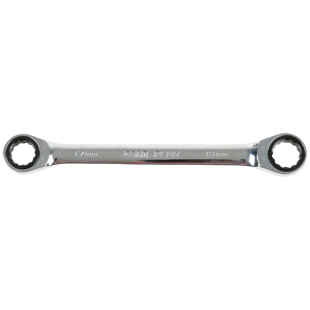 KS Tools GEARplus Doppel-Ratschenringschlüssel, 17x19 mm