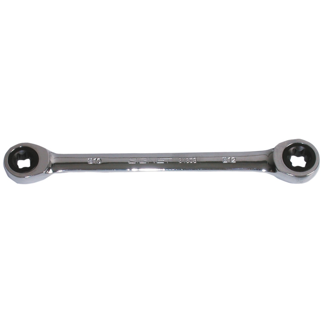 KS Tools GEARplus TX-E-Doppel-Ratschenringschlüssel,E10xE12