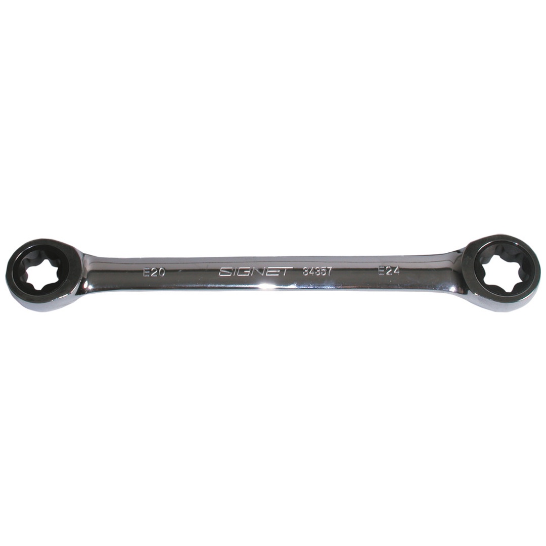 KS Tools GEARplus TX-E-Doppel-Ratschenringschlüssel,E20xE24