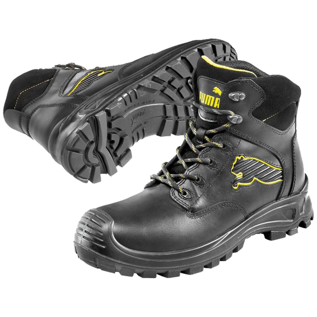 Puma Safety Puma Sicherheitsstiefel Borneo Mid S3 Ci Hi Hro Src 630411 Gr. 39 Schwarz