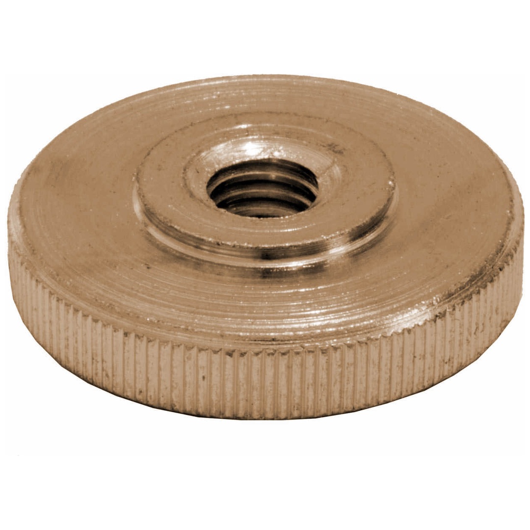 Reidl DIN 467 Rändelmuttern, flache Form, M 5, Messing blank