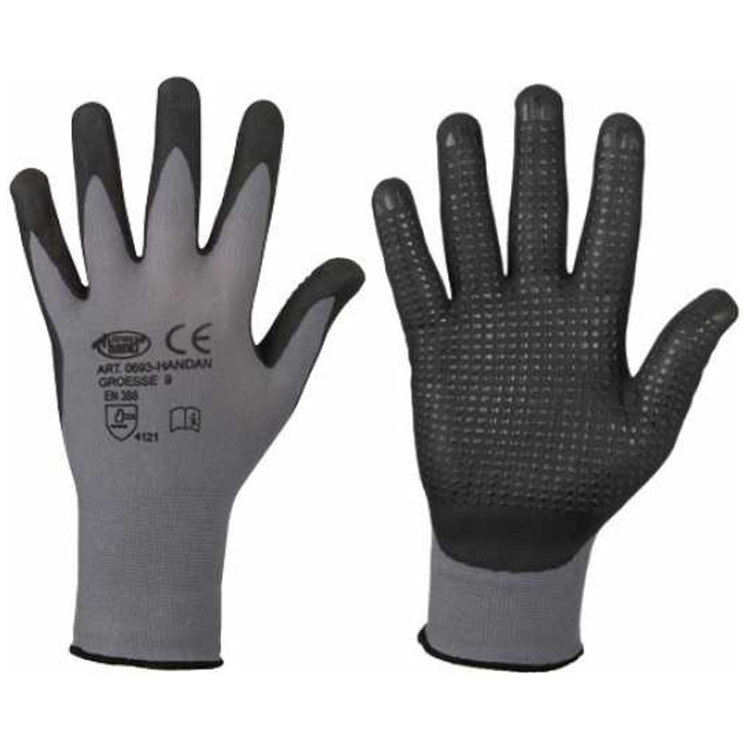Stronghand Handschuh genoppt Handan 0613, Gr. 6 grau