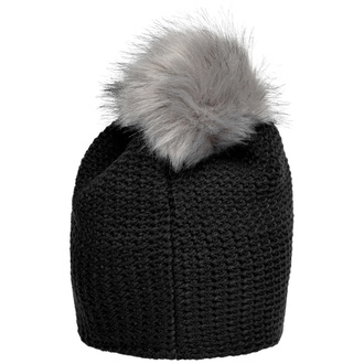 myrtle beach Beanie Häkelmütze Damen MB7120 Einheitsgröße black/silver